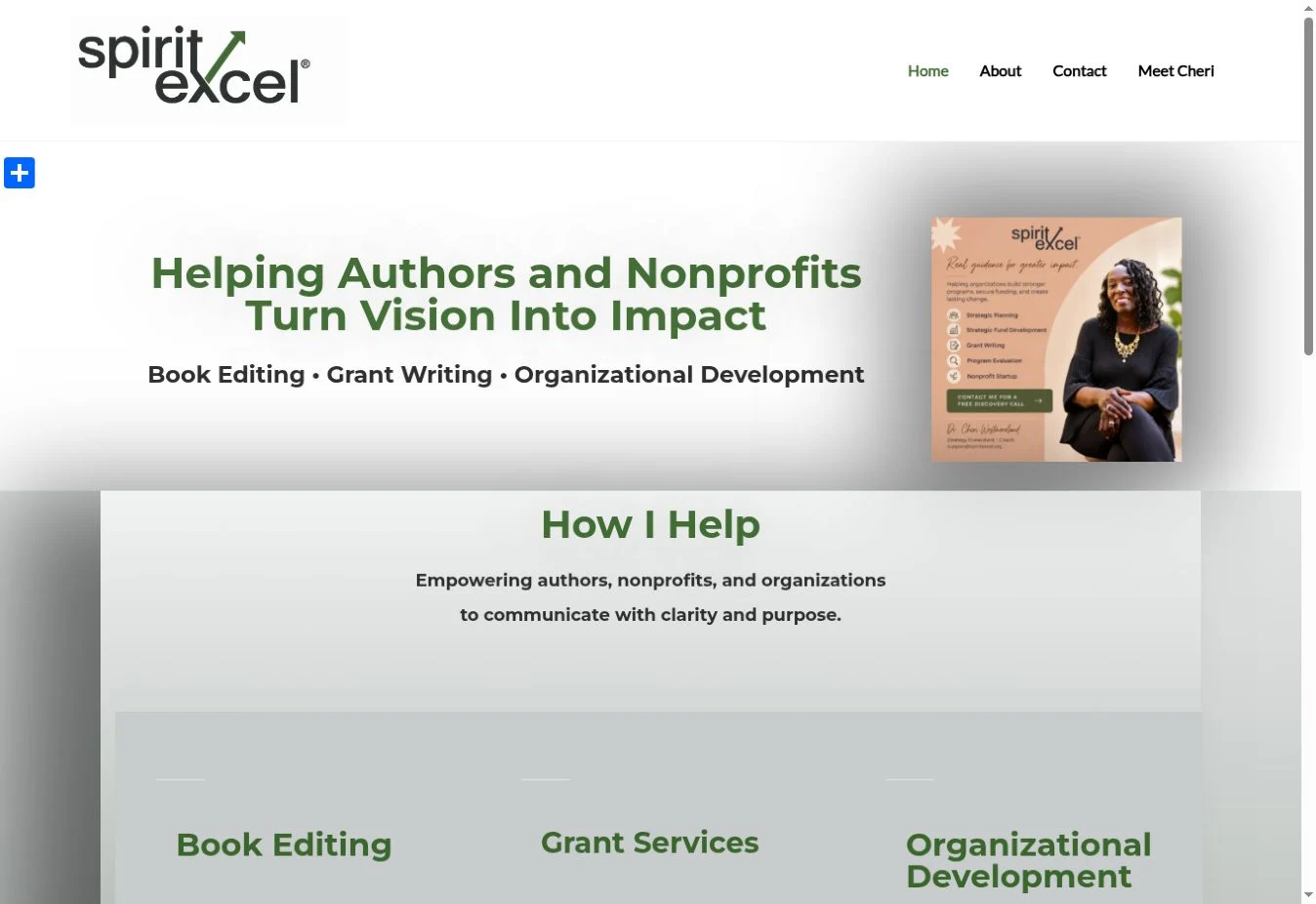 Spirit Excel website after the refresh
